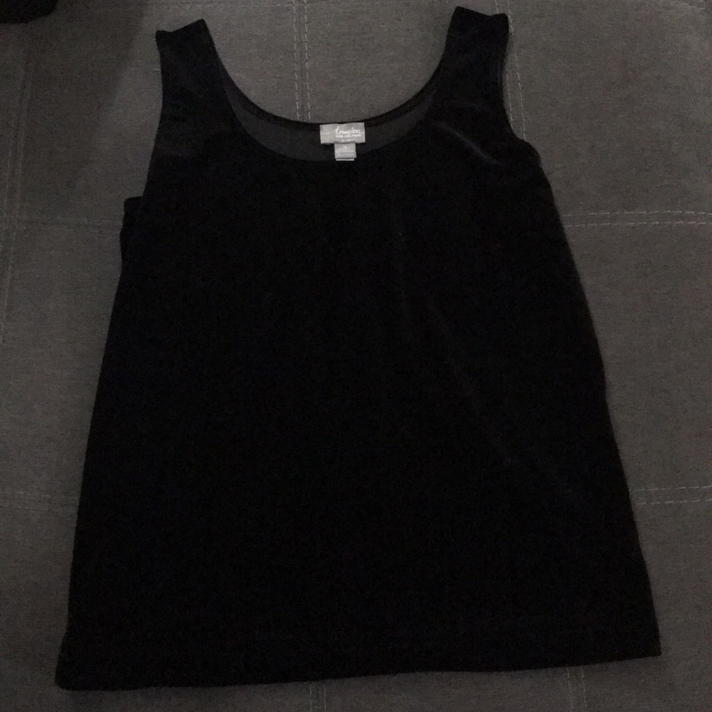 Black Velour Tank Top
